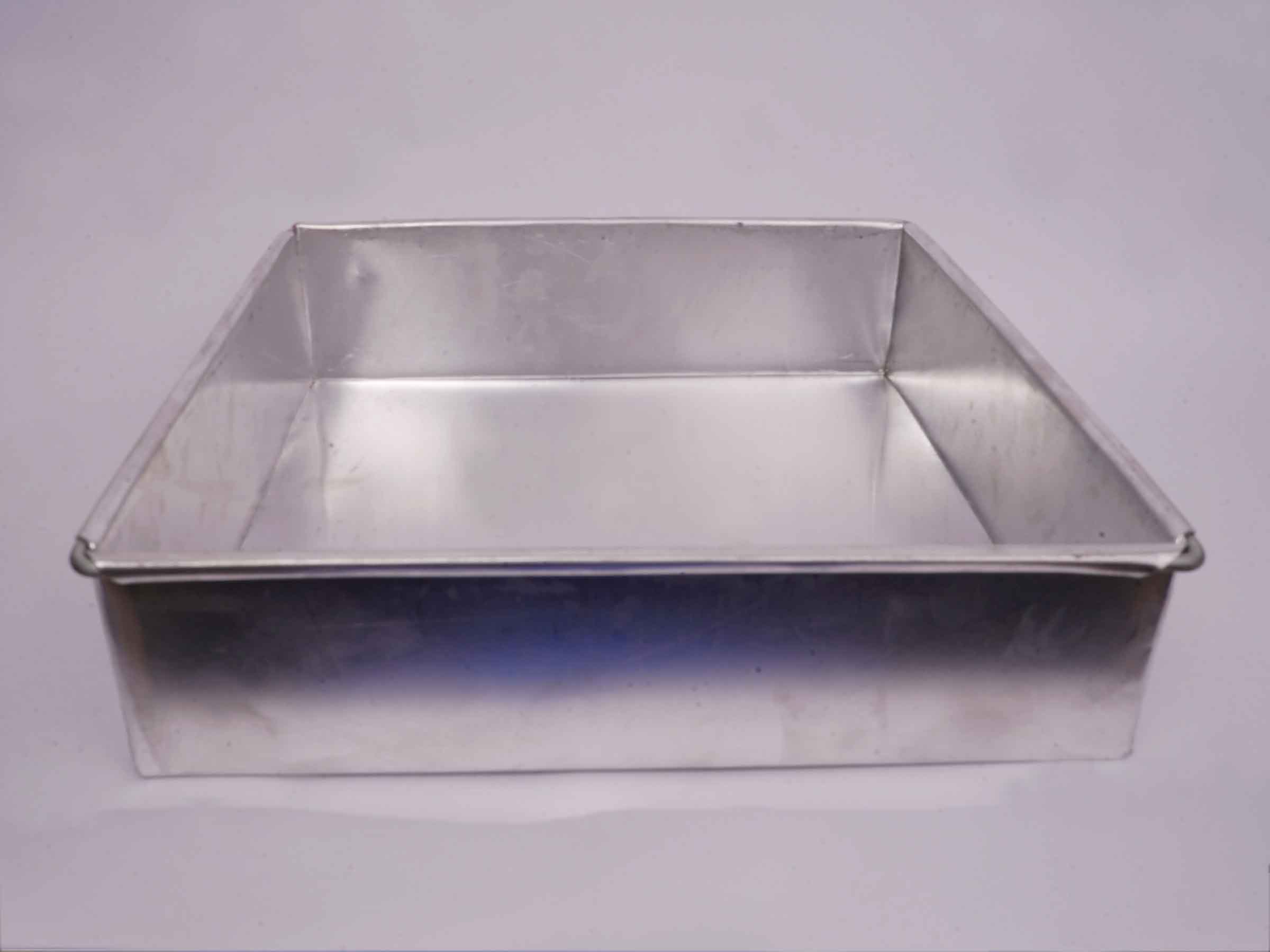 Aluminium Square Cake Mould(11 inch x 11 inch x 2.5 inch)